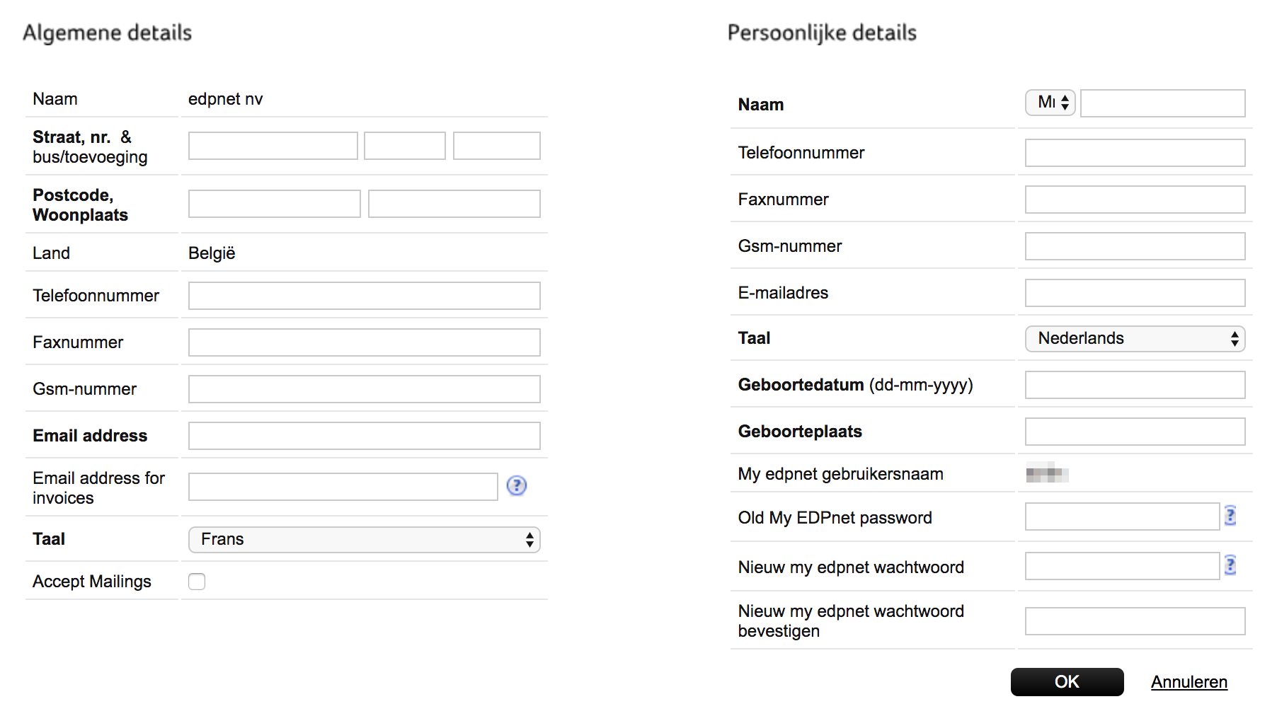 Hoe kan ik mijn accountgegevens opvragen en wijzigen